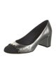 Salvatore Ferragamo Leather Chain-Link Accents Pumps