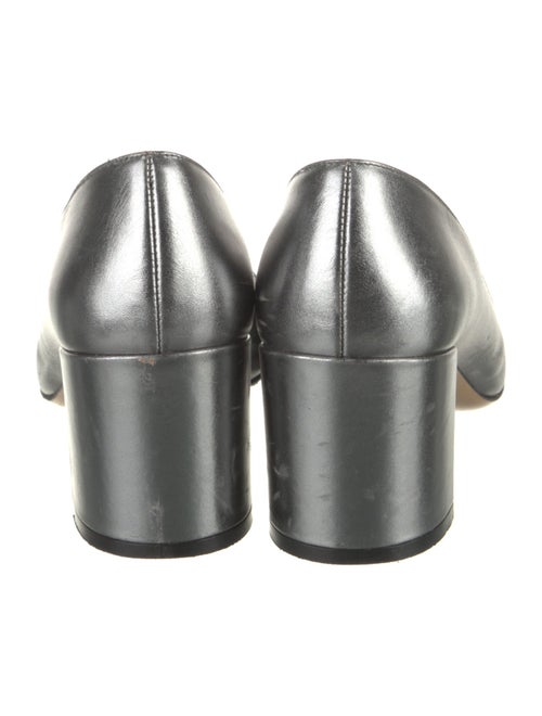 Salvatore Ferragamo Leather Chain-Link Accents Pumps