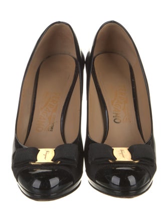 Salvatore Ferragamo Vara Bow Accent Patent Leather Pumps