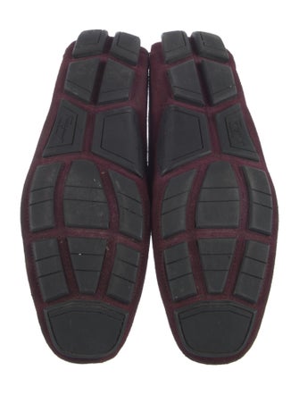 Salvatore Ferragamo Gancini Logo Suede Moccasins
