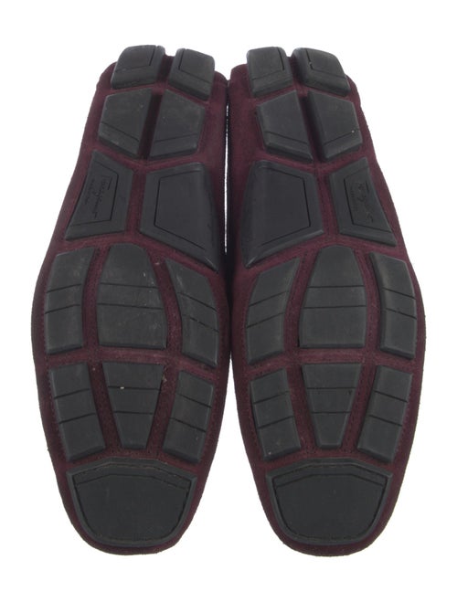 Salvatore Ferragamo Gancini Logo Suede Moccasins