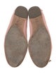 Salvatore Ferragamo Leather Bow Accents Ballet Flats