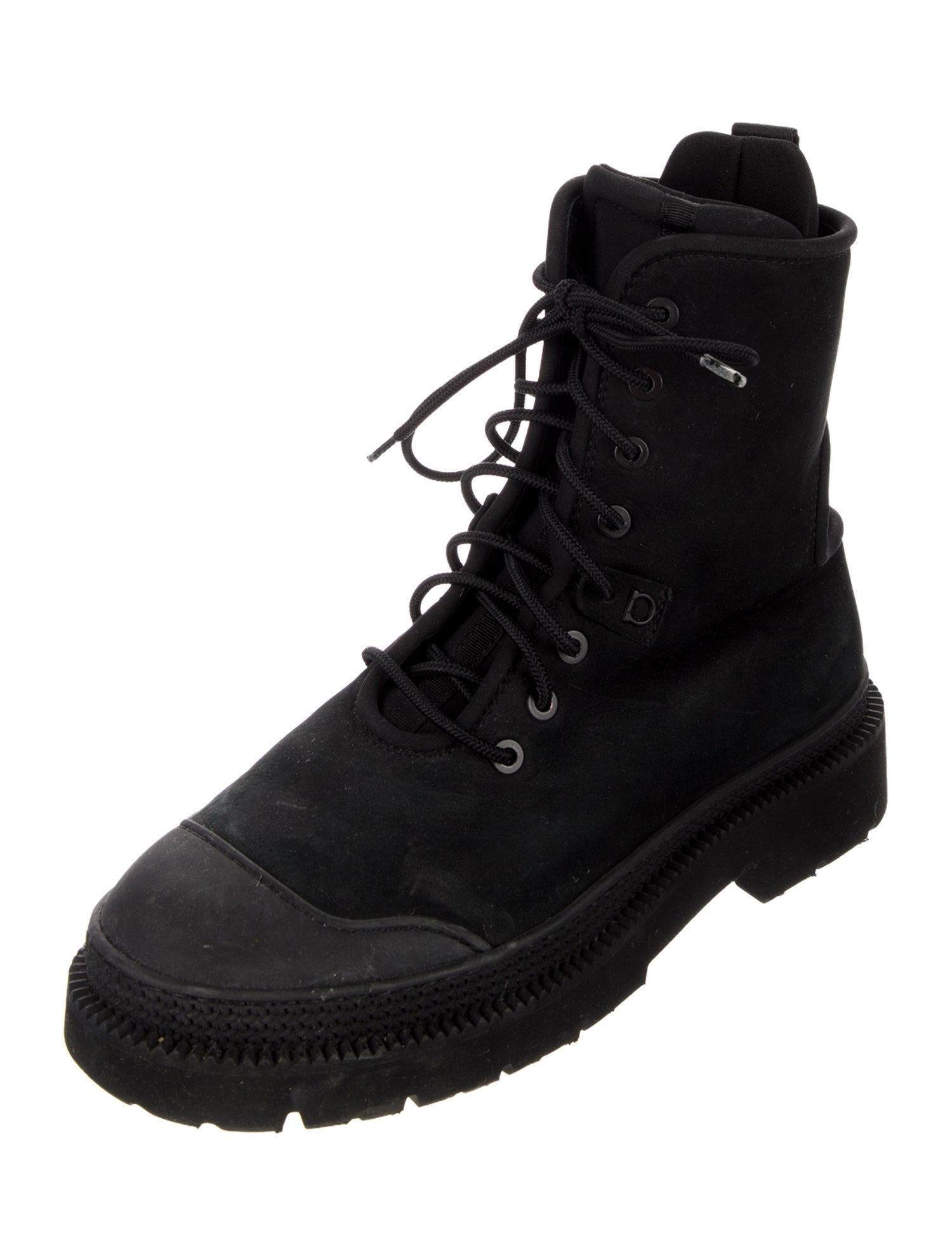 Salvatore Ferragamo Suede Combat Boots