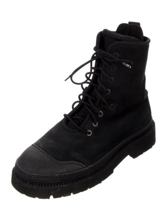 Salvatore Ferragamo Suede Combat Boots