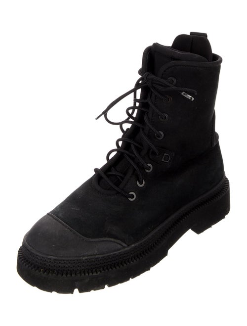 Salvatore Ferragamo Suede Combat Boots