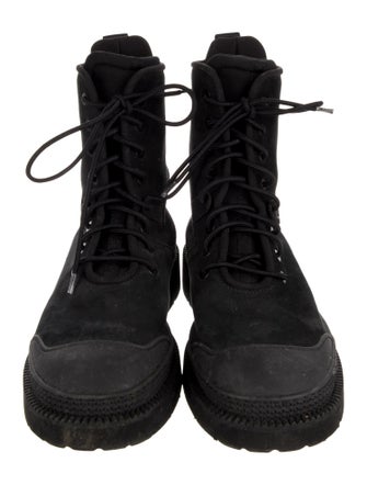 Salvatore Ferragamo Suede Combat Boots