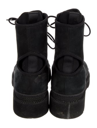 Salvatore Ferragamo Suede Combat Boots