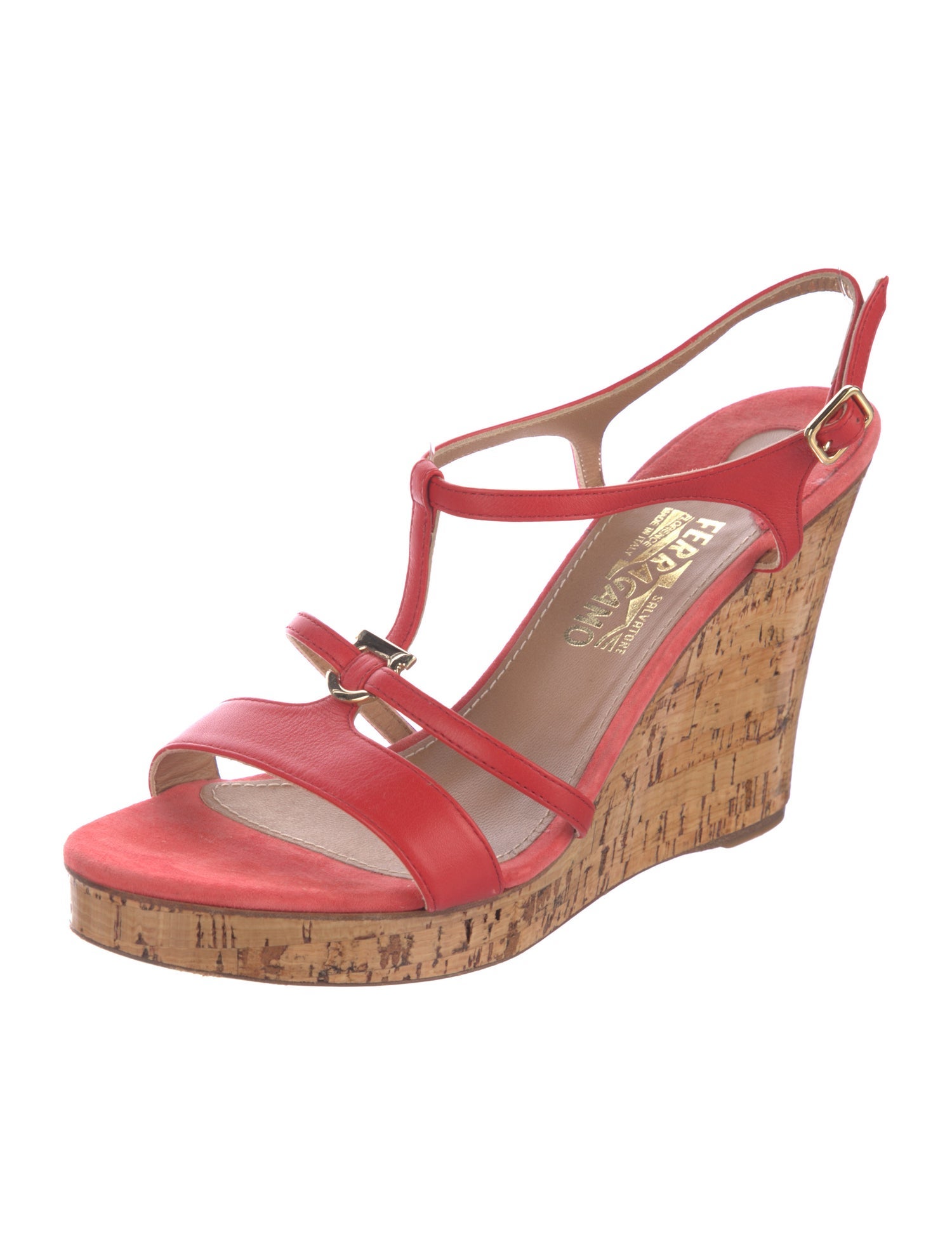 Salvatore Ferragamo Suede T-Strap Sandals