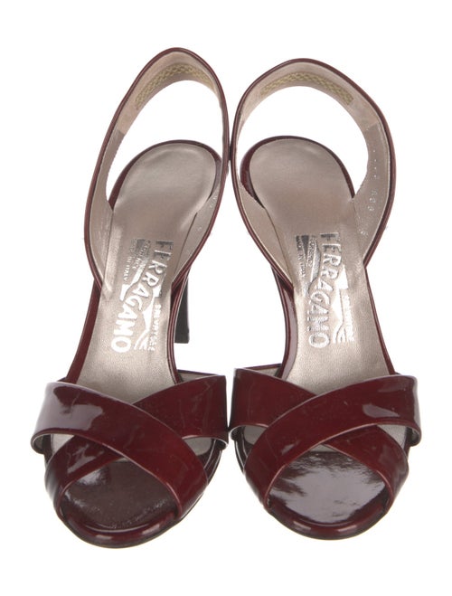 Salvatore Ferragamo Patent Leather Slingback Sandals