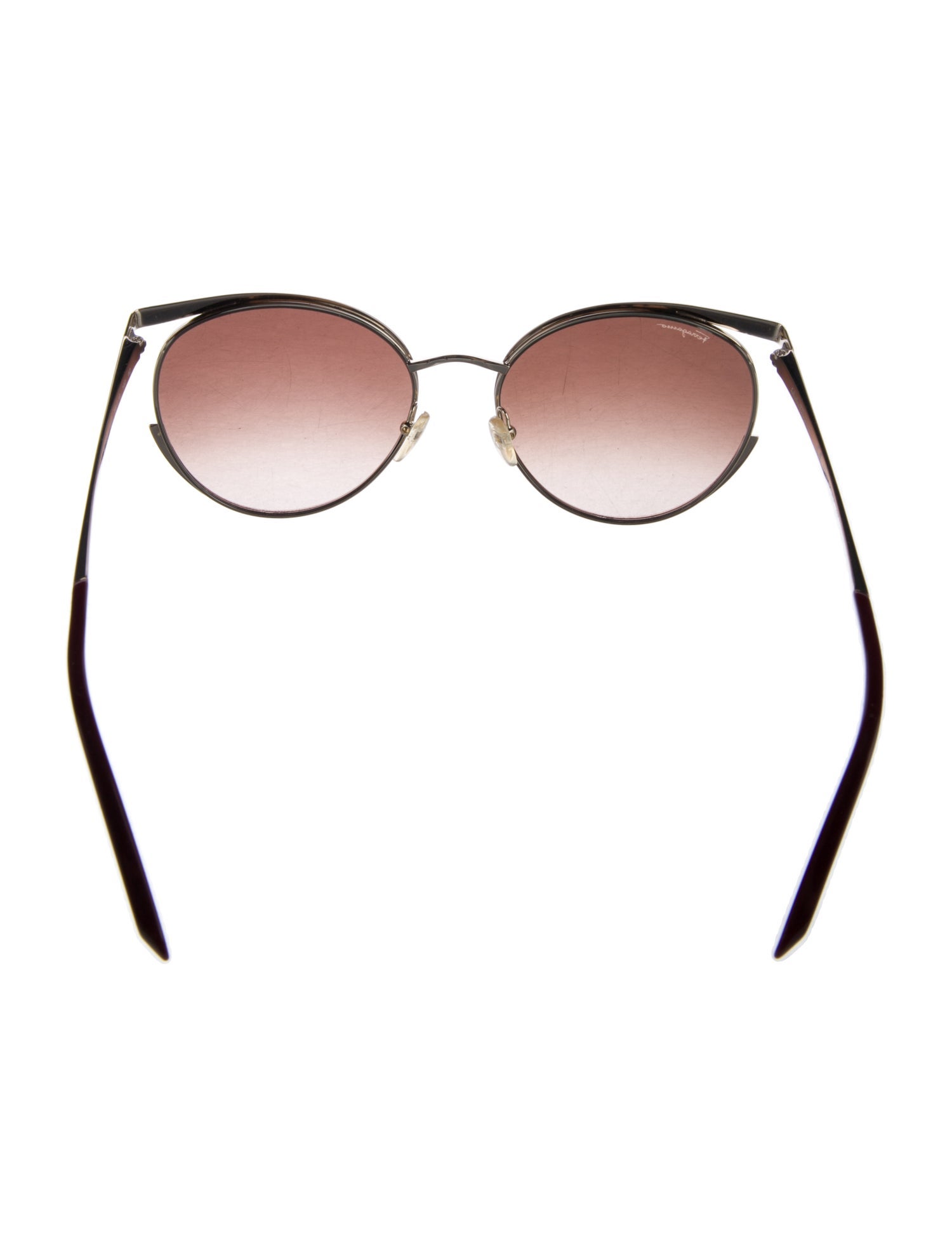 Salvatore Ferragamo Round Gradient Sunglasses