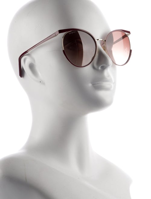 Salvatore Ferragamo Round Gradient Sunglasses