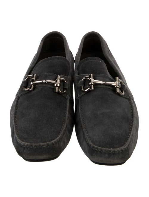 Salvatore Ferragamo Horsebit Accent Suede Drivers