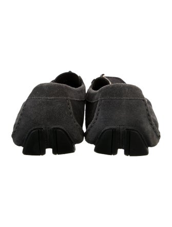 Salvatore Ferragamo Horsebit Accent Suede Drivers