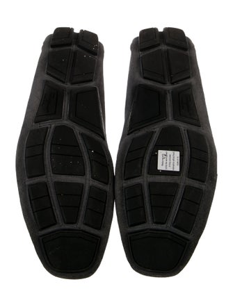 Salvatore Ferragamo Horsebit Accent Suede Drivers