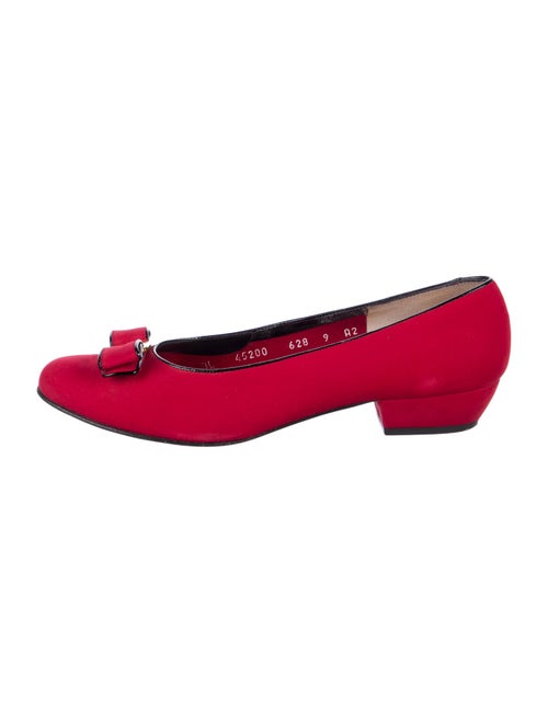 Salvatore Ferragamo Suede Bow Accents Flats