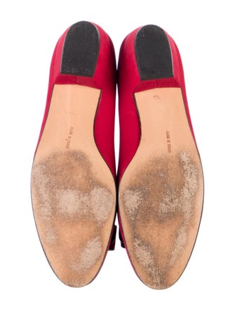 Salvatore Ferragamo Suede Bow Accents Flats