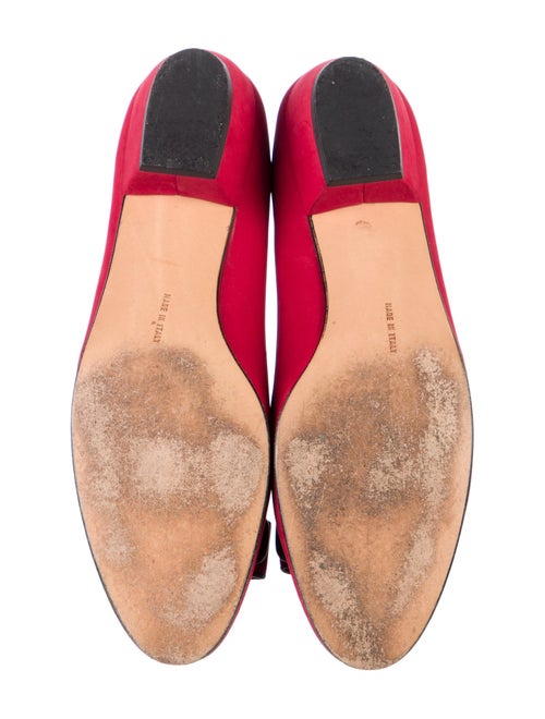 Salvatore Ferragamo Suede Bow Accents Flats