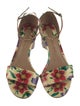 Salvatore Ferragamo Patent Leather Floral Print Sandals