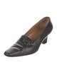 Salvatore Ferragamo Gancini Logo Embossed Leather Loafers