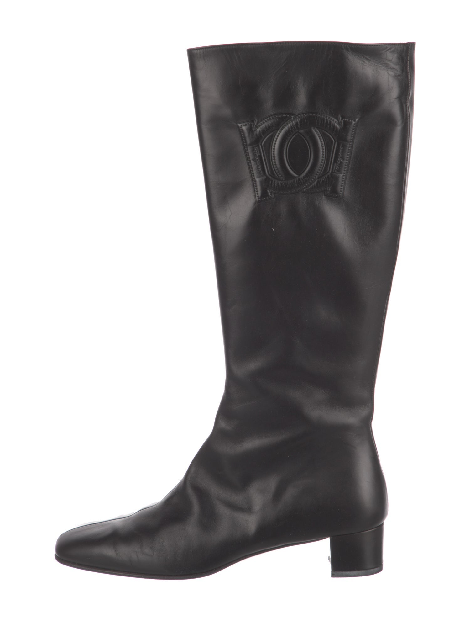 Salvatore Ferragamo Leather Riding Boots
