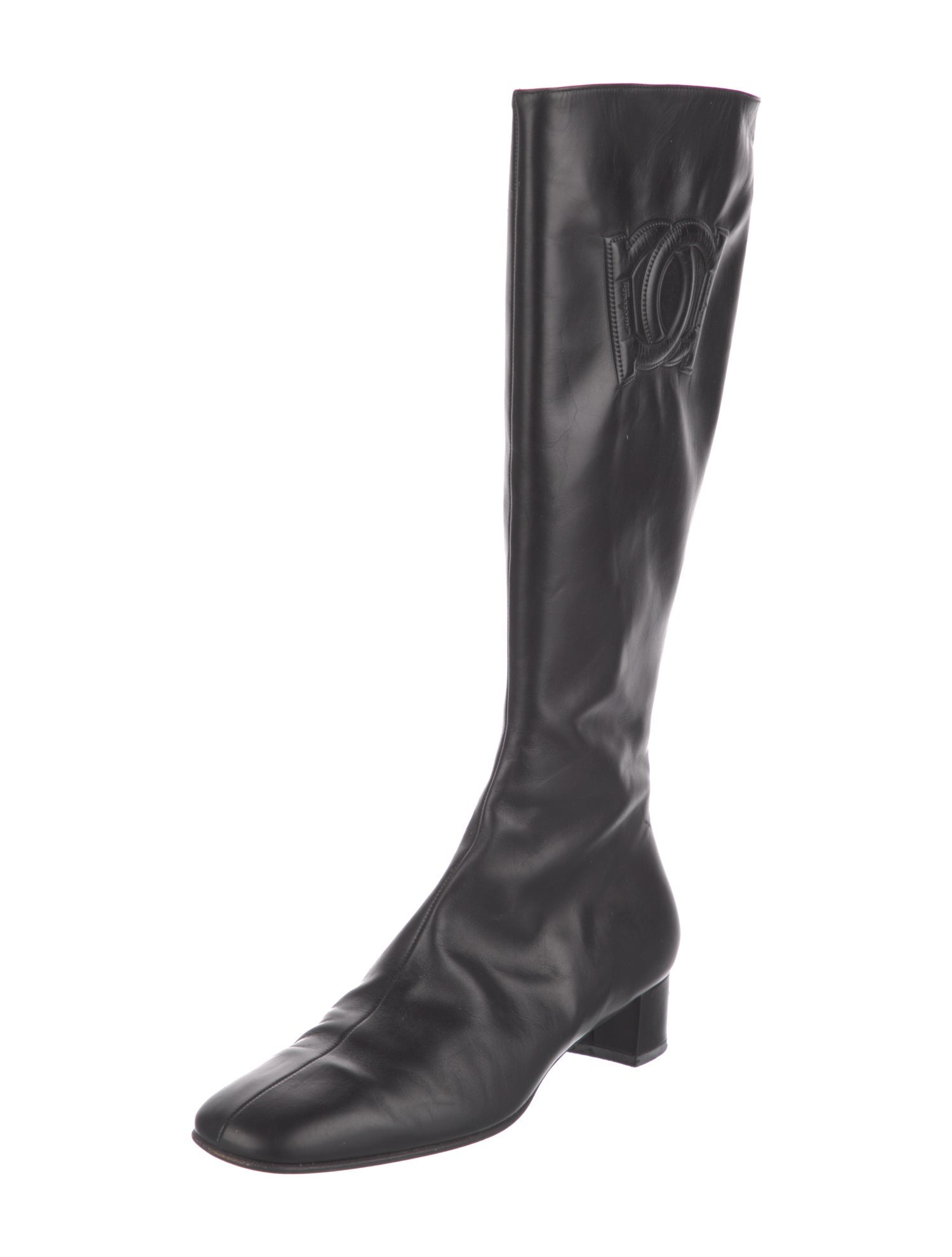 Salvatore Ferragamo Leather Riding Boots