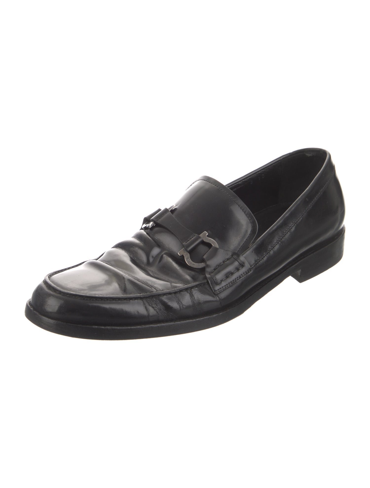 Salvatore Ferragamo Patent Leather Dress Loafers