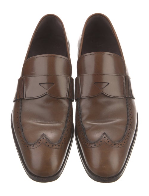 Salvatore Ferragamo Gancio Logo Leather Dress Loafers