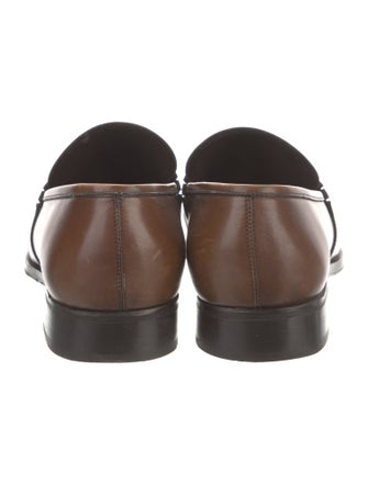 Salvatore Ferragamo Gancio Logo Leather Dress Loafers