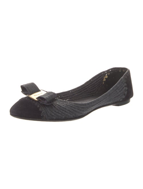 Salvatore Ferragamo Straw Flats