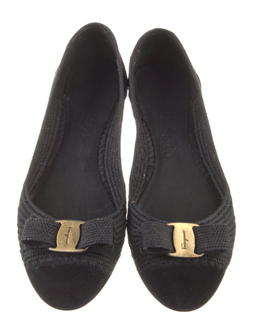 Salvatore Ferragamo Straw Flats