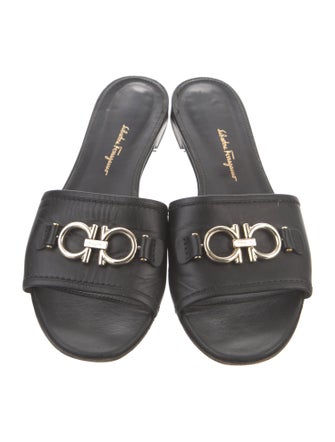 Salvatore Ferragamo Leather Slides