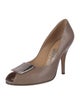 Salvatore Ferragamo Vara Bow Accent Leather Pumps