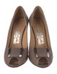 Salvatore Ferragamo Vara Bow Accent Leather Pumps