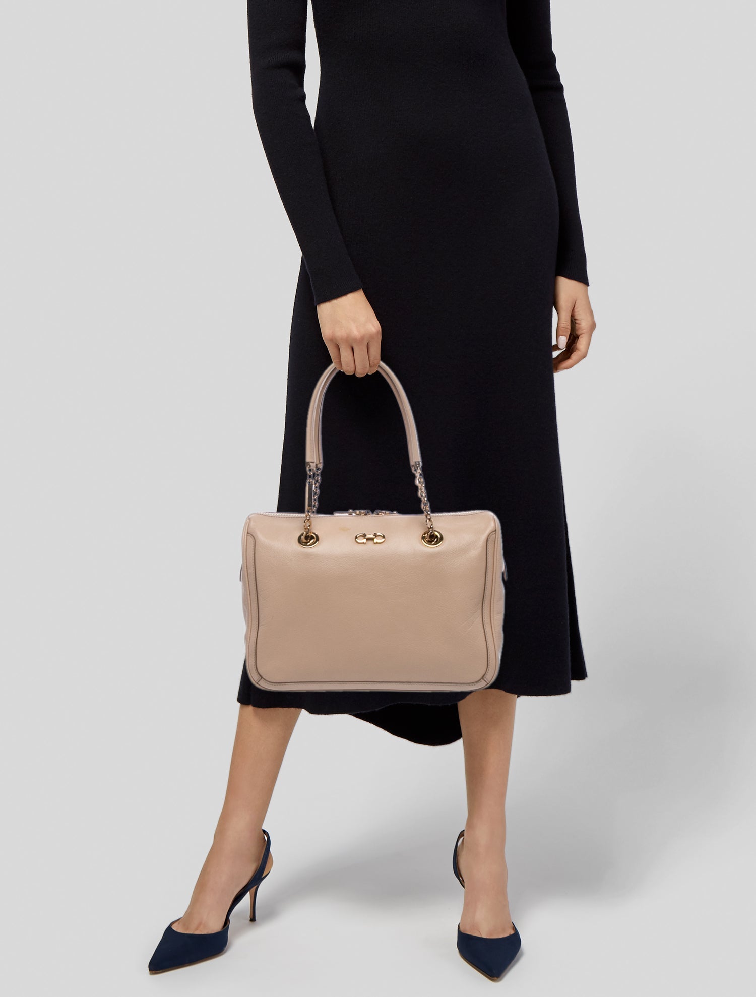 Salvatore Ferragamo Leather Top Handle Bag