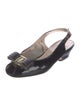 Salvatore Ferragamo Vara Bow Accent Patent Leather Slingback Pumps
