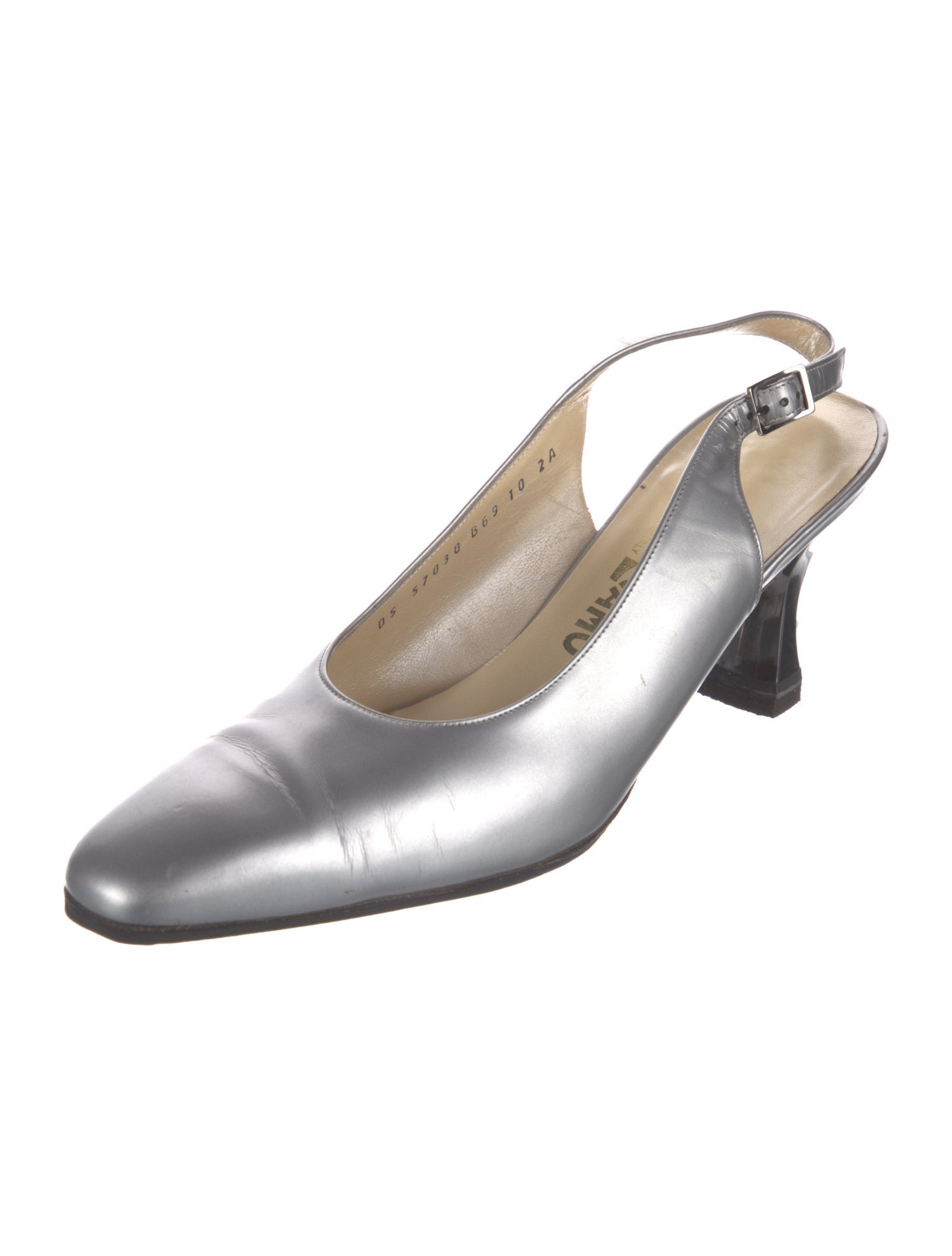 Salvatore Ferragamo Leather Slingback Pumps