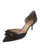 Salvatore Ferragamo Suede Bow Accents D'Orsay Pumps