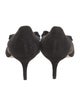 Salvatore Ferragamo Suede Bow Accents D'Orsay Pumps