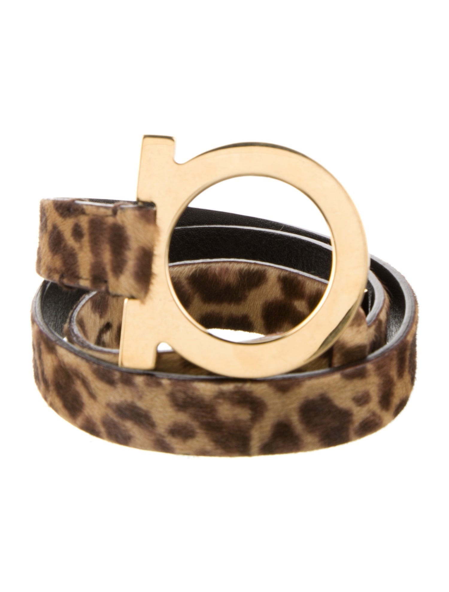 Salvatore Ferragamo Ponyhair Waist Belt