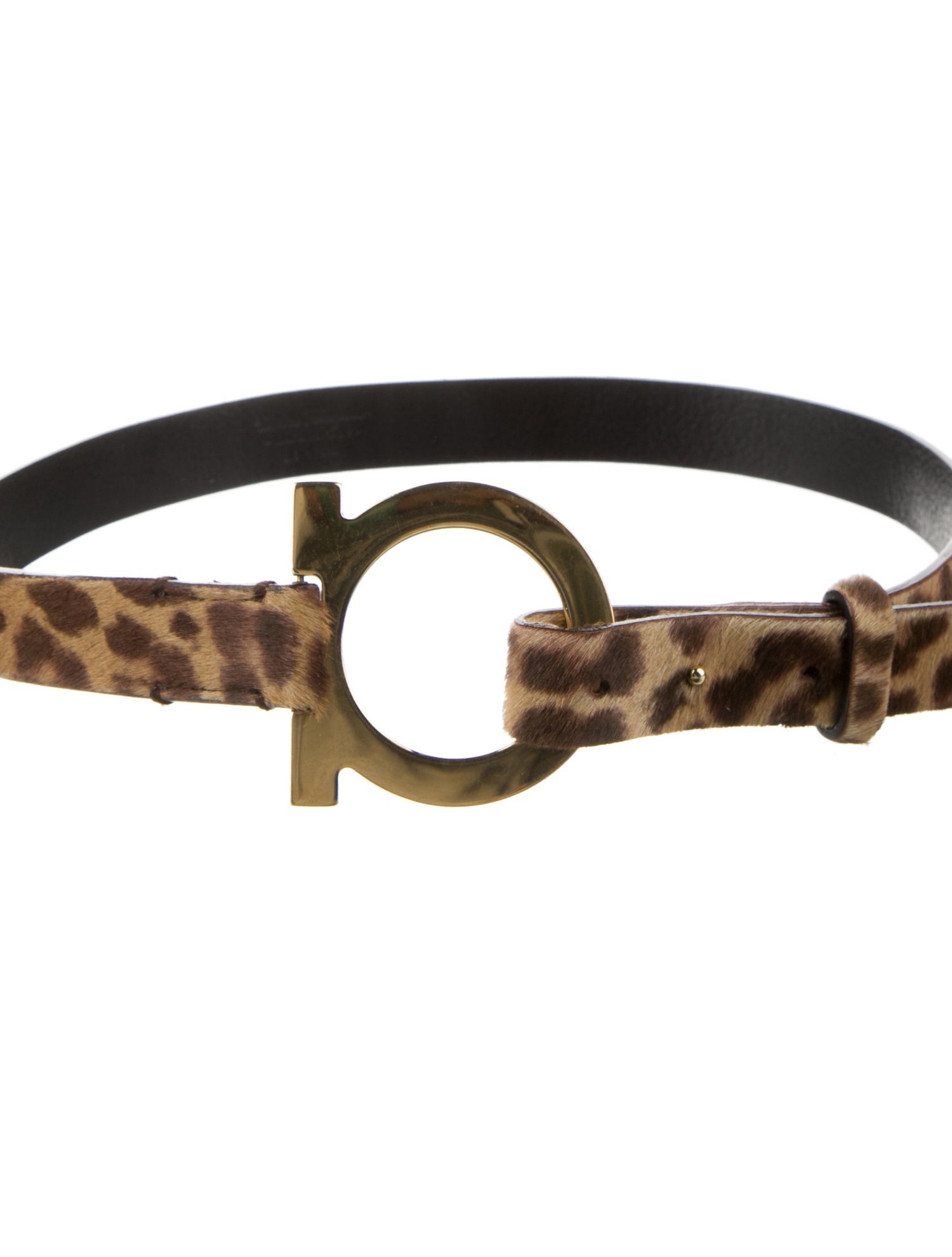 Salvatore Ferragamo Ponyhair Waist Belt