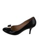 Salvatore Ferragamo Patent Leather Bow Accents Pumps