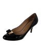 Salvatore Ferragamo Patent Leather Bow Accents Pumps