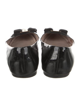 Salvatore Ferragamo Vara Bow Accent Patent Leather Ballet Flats