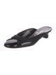 Salvatore Ferragamo Patent Leather Bow Accents Mules