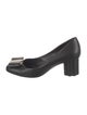 Salvatore Ferragamo Leather Bow Accents Pumps