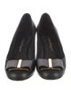 Salvatore Ferragamo Leather Bow Accents Pumps