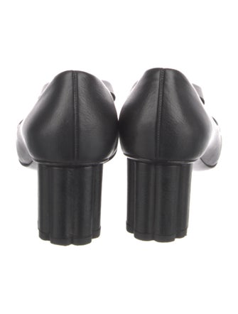 Salvatore Ferragamo Leather Bow Accents Pumps