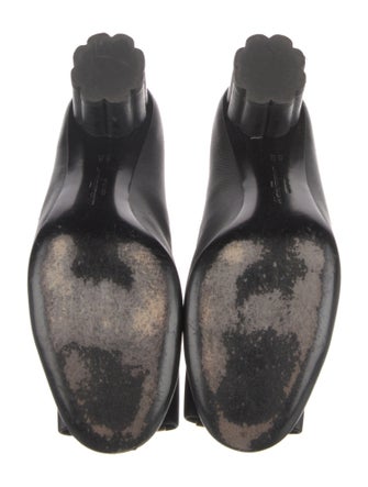 Salvatore Ferragamo Leather Bow Accents Pumps