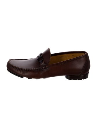 Salvatore Ferragamo Gancini Logo Leather Loafers