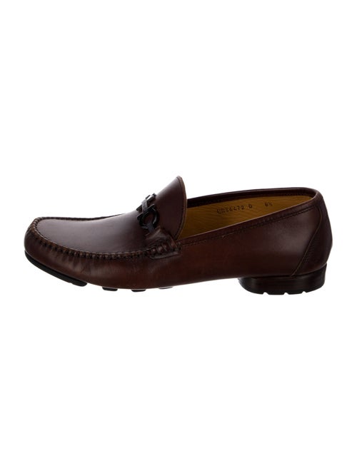 Salvatore Ferragamo Gancini Logo Leather Loafers
